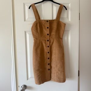 Banana Republic Tan Mini Dress with Button Detail